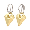 Two Tone Heart Brass Hoop Earrings EJEW-D322-12GP-02B-4
