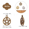 150Pcs 3 Colors Tibetan Style Alloy Wicca Charms TIBEP-SZ0001-05-2