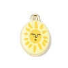 Printed Alloy Pendants ENAM-F160-02G-2