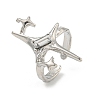 Star Zinc Alloy Open Cuff Ring LS-RJEW-Z048-01P-02-1