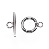 Tarnish Resistant 304 Stainless Steel Toggle Clasps X-STAS-F040-40B-P-1