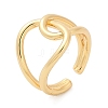 Hollow Brass Open Cuff Rings for Women RJEW-G343-08G-4