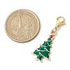 10Pcs Christmas Tree Alloy Enamel Pendant Decorations HJEW-JM02550-3