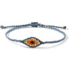 Adjustable Evil Eye Polyester Cord Braided Bracelets for Men Women BI7988-19-1