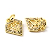 Rack Plating Brass Micro Pave Cubic Zirconia Charms KK-D036-13G-3