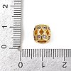 Hollow Barrel Rack Plating Brass Cubic Zirconia European Beads KK-L236-06G-3