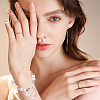 Alloy Enamel Butterfly Charm Bracelets BJEW-YW00009-6
