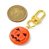 2Pcs 2 Colors Halloween Synthetic Turquoise Pumpkin Pendant Decorations HJEW-JM01947-3