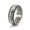 Rune Words Viking Amulet Titanium Steel Rotating Finger Ring PW-WG36209-27-1
