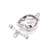 925 Sterling Silver Baroque Toggle Clasps STER-T007-103P-2