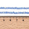 AB Color Plated Transparent Glass Beads Strands GLAA-G127-01E-4