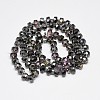 Electroplate Glass Beads Strands EGLA-Q083-8mm-D03-2
