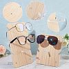  2 Sets 2 Styles Wood Sunglasses Display Stands ODIS-NB0001-30-4