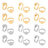 ARRICRAFT 24Pcs 6 Style Adjustable 304 Stainless Steel Finger Rings Components STAS-AR0001-53-1