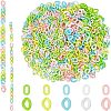 1000Pcs 10 Style Opaque Acrylic Linking Rings FIND-CA0004-84-1