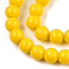 Opaque Solid Color Glass Beads Strands GLAA-T032-P6mm-08-2