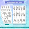 4 Sheets 11.6x8.2 Inch Stick and Stitch Embroidery Patterns DIY-WH0455-067-2