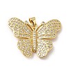 Rack Plating Brass Micro Pave Cubic Zirconia Pendants KK-E072-20G-1