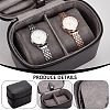 Cowhide Leather Watch Storage Zipper Boxes with Velvet Inside CON-WH0094-44B-4