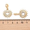 Alloy Crystal Rhinestone European Dangle Charms AL-CBAC2D3-19G-3