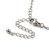 Brass Enamel Pendant Necklace for Women NJEW-A018-01-3