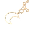 Sun & Moon Alloy Pendant Necklace & Asymmetrical Hoop Earring Sets FS-WG43B09-01-5
