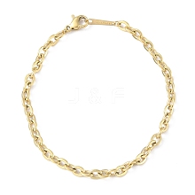 Ion Plating(IP) 304 Stainless Steel Cable Chain Bracelets for Men Women BJEW-M293-07G