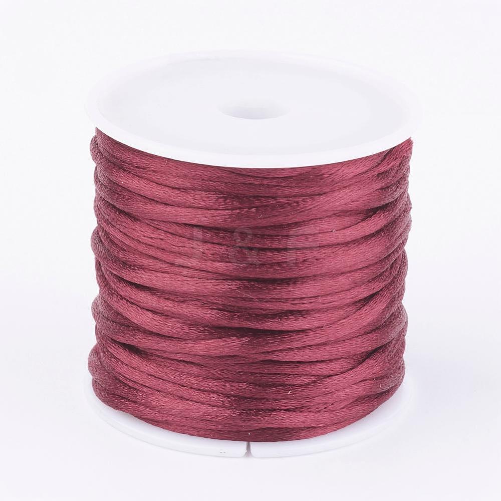 Wholesale Nylon Thread, Brown, 2mm; about 10m/roll - Jewelryandfindings.com