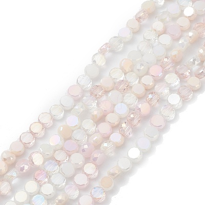 Gradient Color Electroplate Glass Bead Strands X1-GLAA-E042-03E-1