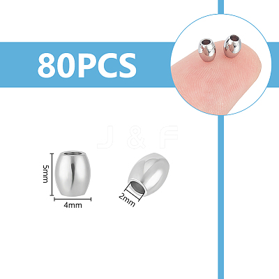 80Pcs 201 Stainless Steel Beads STAS-UN0056-11-1