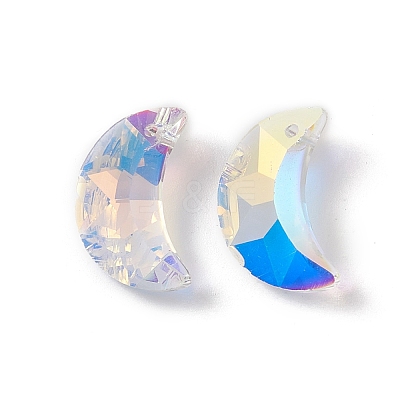 Electroplate Transparent Glass Pendants GLAA-A008-10A-1