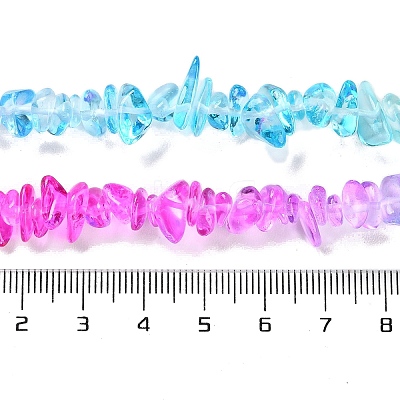 Spray Painted Transparent Glass Beads Strands X-GLAA-P060-01A-15-1