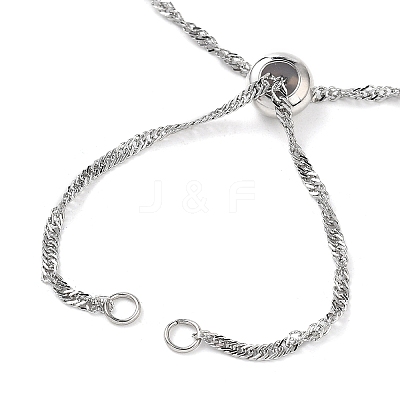 304 Stainless Steel Singapore Chain Necklace Making AJEW-JB01334-02-1