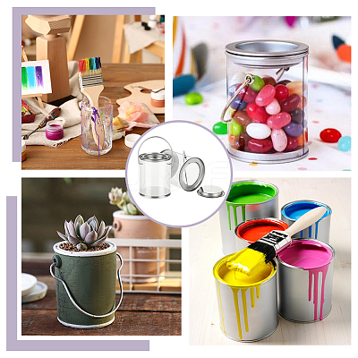 Clear Plastic Party Favor Cans CON-WH0086-220-1