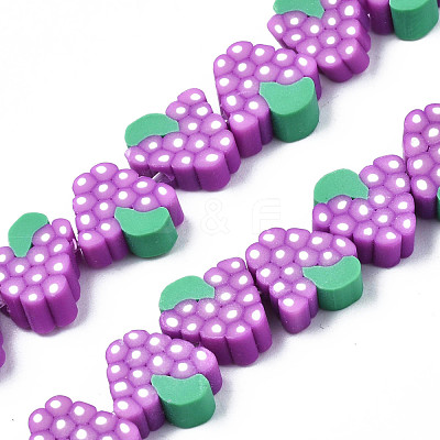 Handmade Polymer Clay Bead Strands X-CLAY-R069-01D-03-1