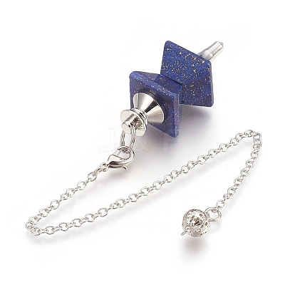 Natural Lapis Lazuli Dowsing Pendulums KK-F756-09E-1