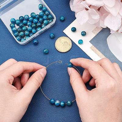 Natural Apatite Beads Strands G-AR0001-80-1