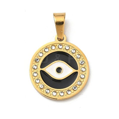 304 Stainless Steel Enamel Pendants STAS-H255-01C-G-1