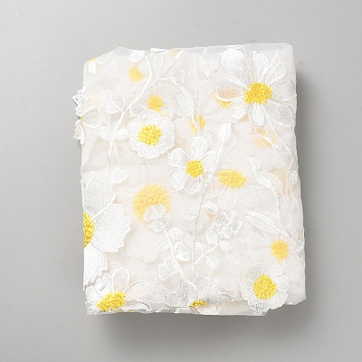 Flower Pattern Polyester Fabric for DIY Crafts DIY-WH0060-39A-1