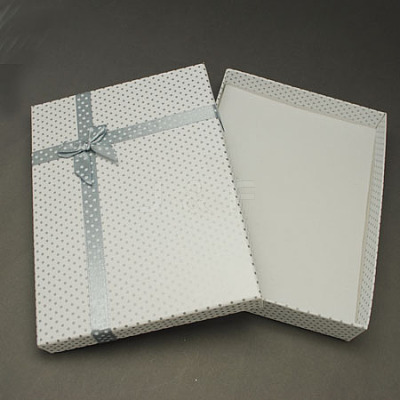Jewelry Cardboard Boxes with Bowknot and Sponge Inside LS-CBOX-R022-9-1