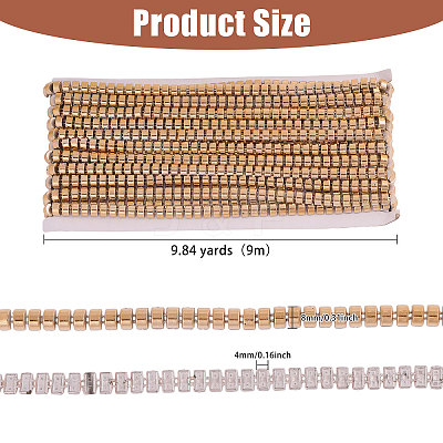 Rectangle Plastic Beaded Trimming DIY-WH0656-36B-1