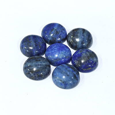 Dyed Natural Lapis Lazuli Gemstone Dome/Half Round Cabochons G-J330-06-18mm-1