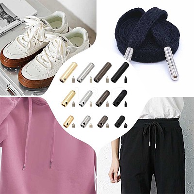 24 Sets 12 Styles Zinc Alloy End Caps FIND-NB0004-14-1