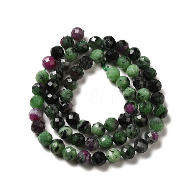 Natural Ruby in Zoisite Beads Strands G-I341-13B-1