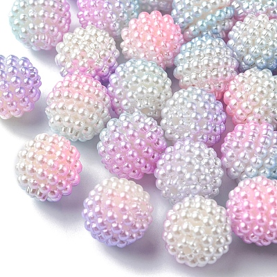 Imitation Pearl Acrylic Beads OACR-FS0001-32E-1