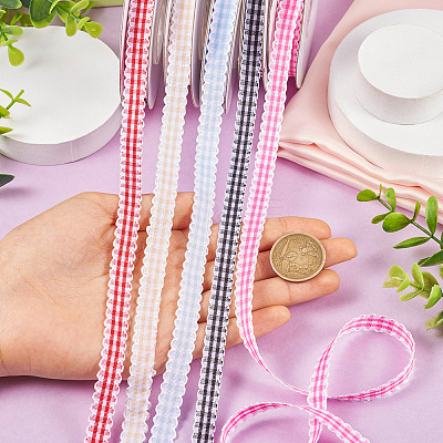 10 Yards Flat Polycotton(Polyester Cotton) Ribbon OCOR-TAC0030-01G-1