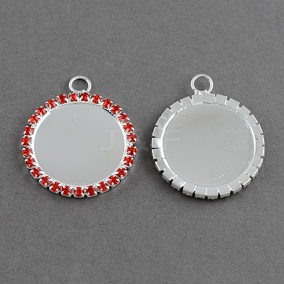 Brass Rhinestone Pendant Cabochon Settings RB-R006-M-1