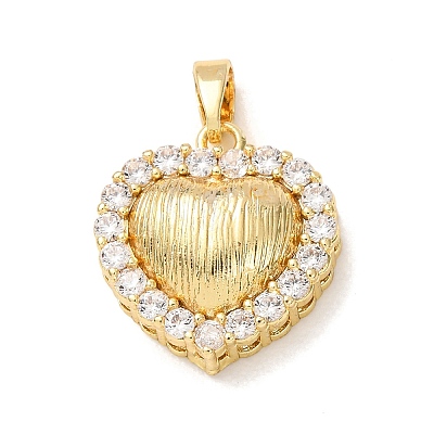 Valentine's Day Brass Micro Pave Cubic Zirconia Pendants CU-H001-02I-G-1