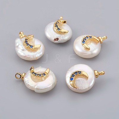 Natural Cultured Freshwater Pearl Pendants PEAR-F008-09G-1