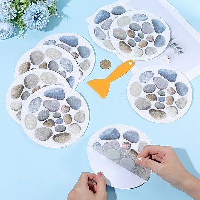 8Pcs PEVA Bathtub Anti-slip Stickers with Scraper DIY-SP0006-68-1